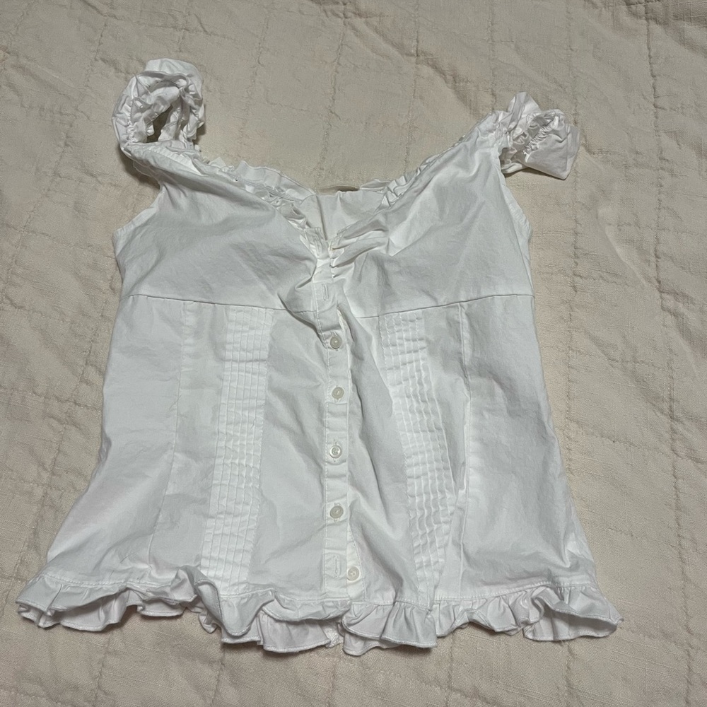 PacSun White Ruffle Blouse